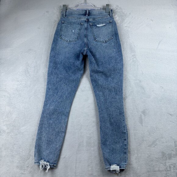 Abercrombie & Fitch Skinny Jeans SZ 26/2s Womens Ankle High Rise Distressed Blue - Picture 2 of 11